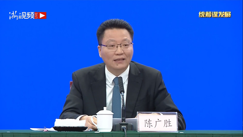 浙江省防控工作領導小組辦公室常務副主任、省政府副秘書長陳廣勝