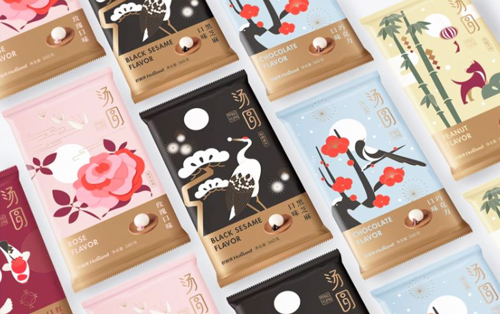 湯圓食品中國風包裝設計