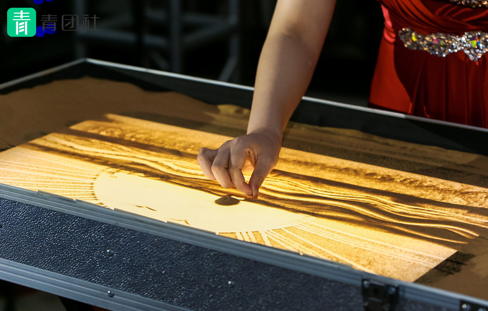 活動沙畫表演細節拍攝