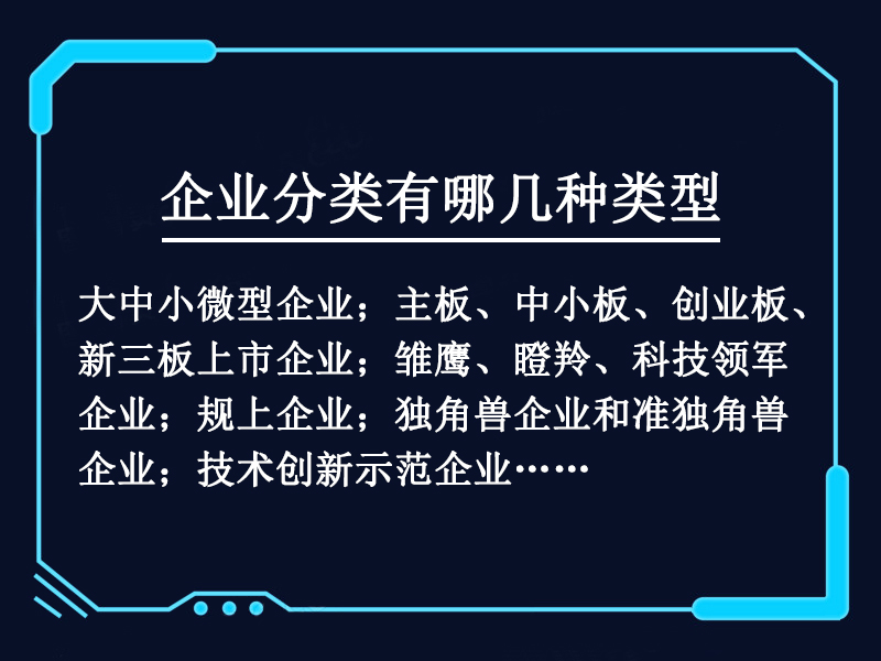 企業類型劃分