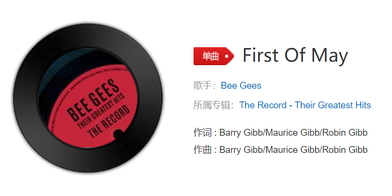 婚禮背景音樂——《First Of May》