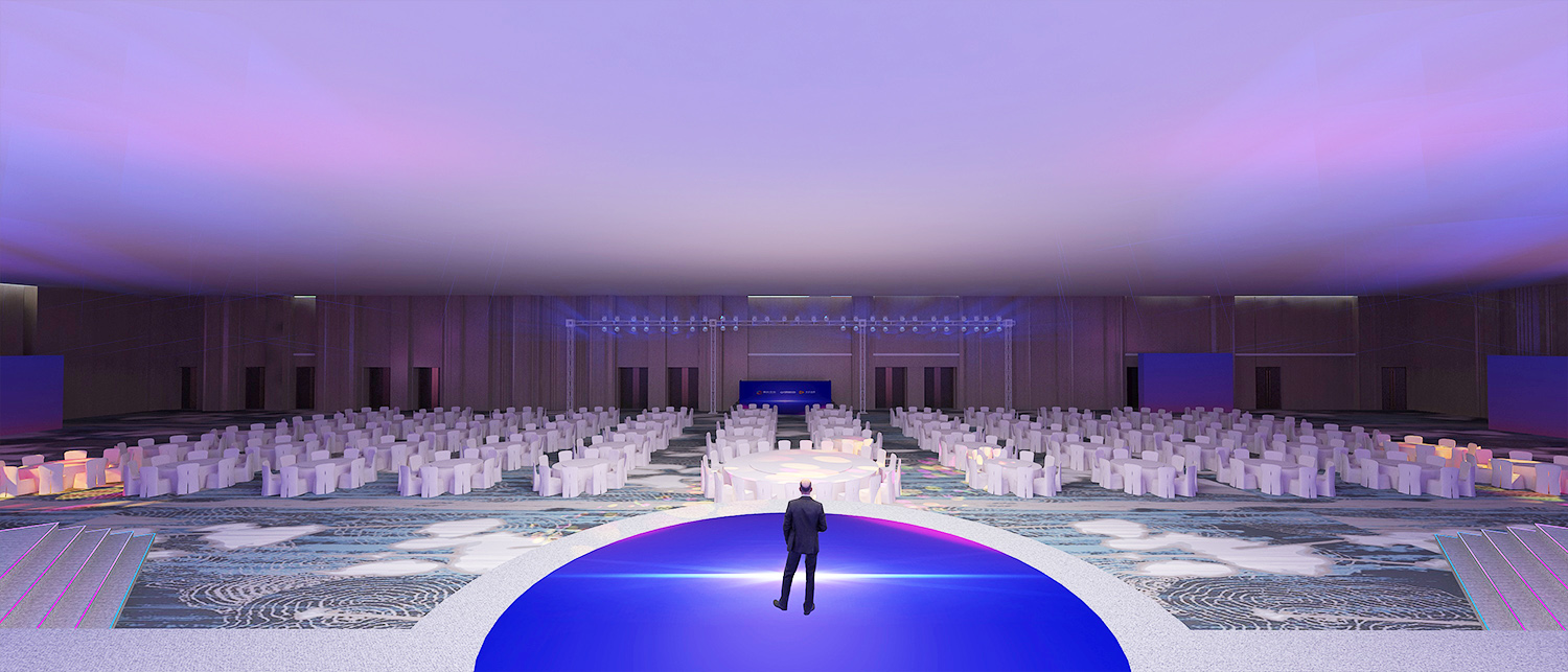 年會現(xiàn)場觀眾席美陳布置效果圖